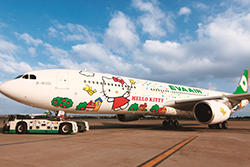 エバー航空のハローキティジェット